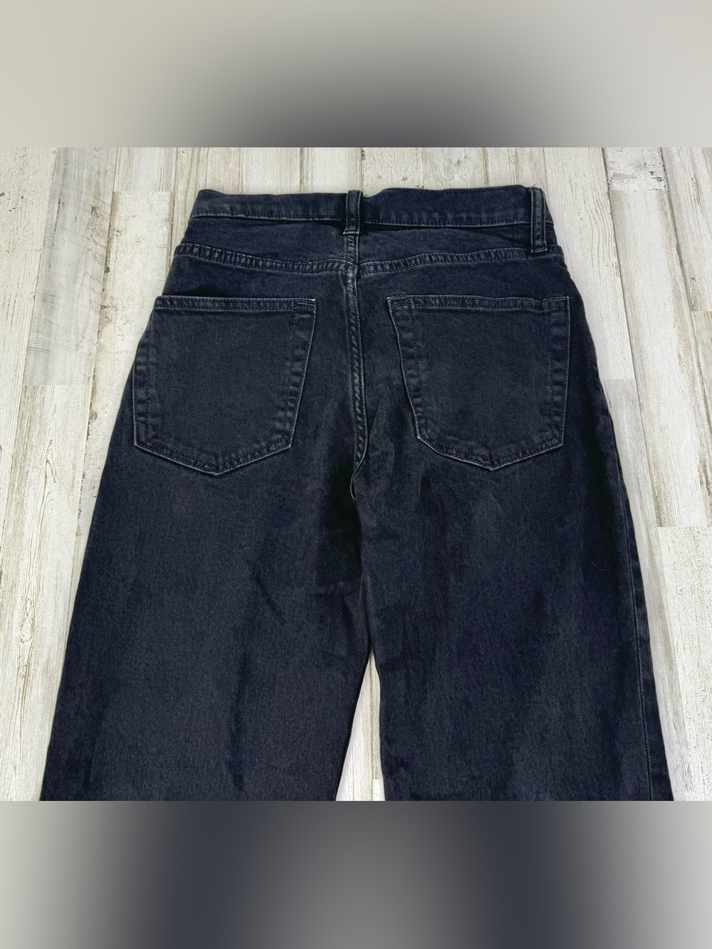 Gap 90s Loose High Rise Jeans Womens 24/00R (26x30) Black Denim - Picture 10 of 11